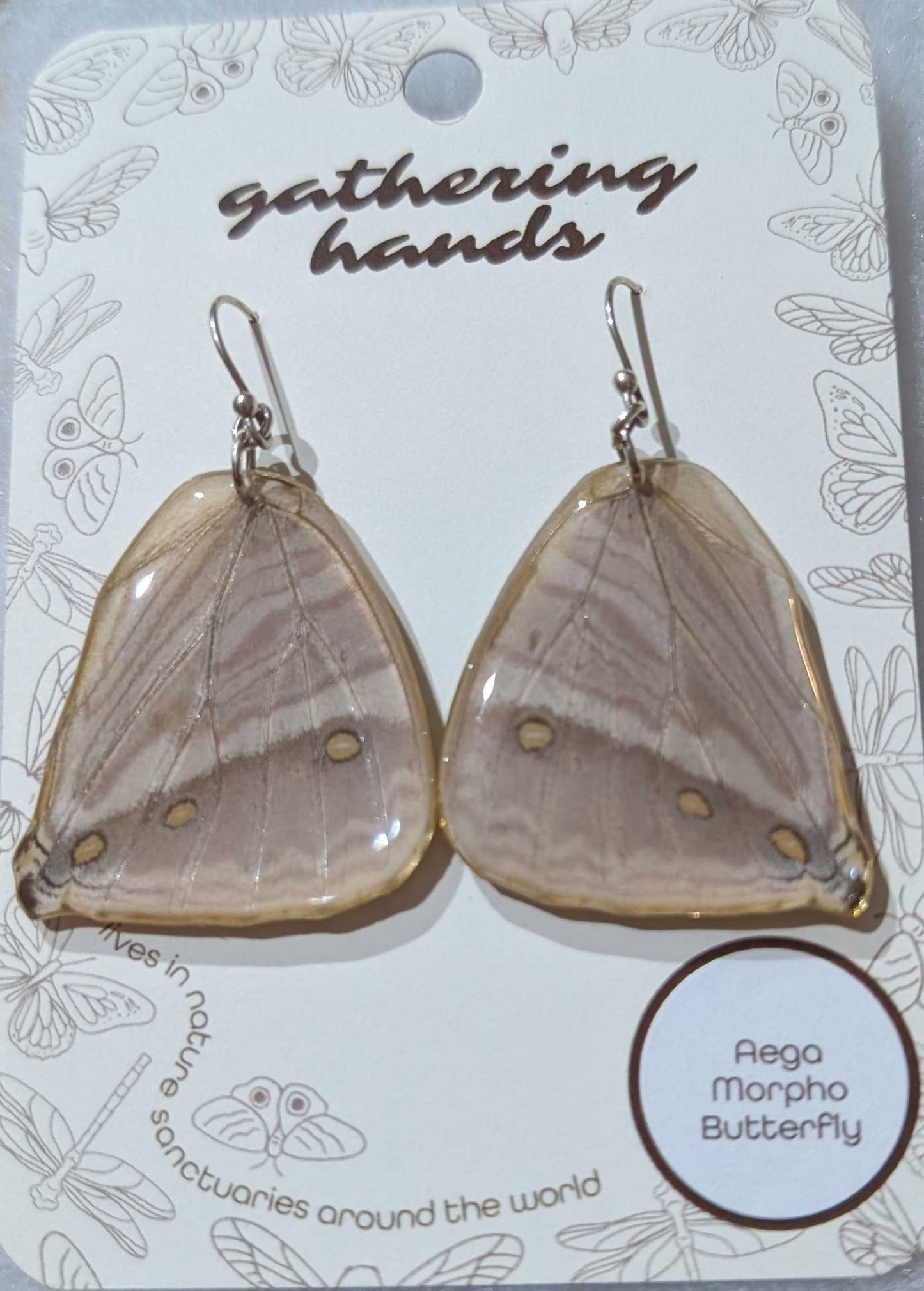 Aega Morpho Hindwing Butterfly Earrings