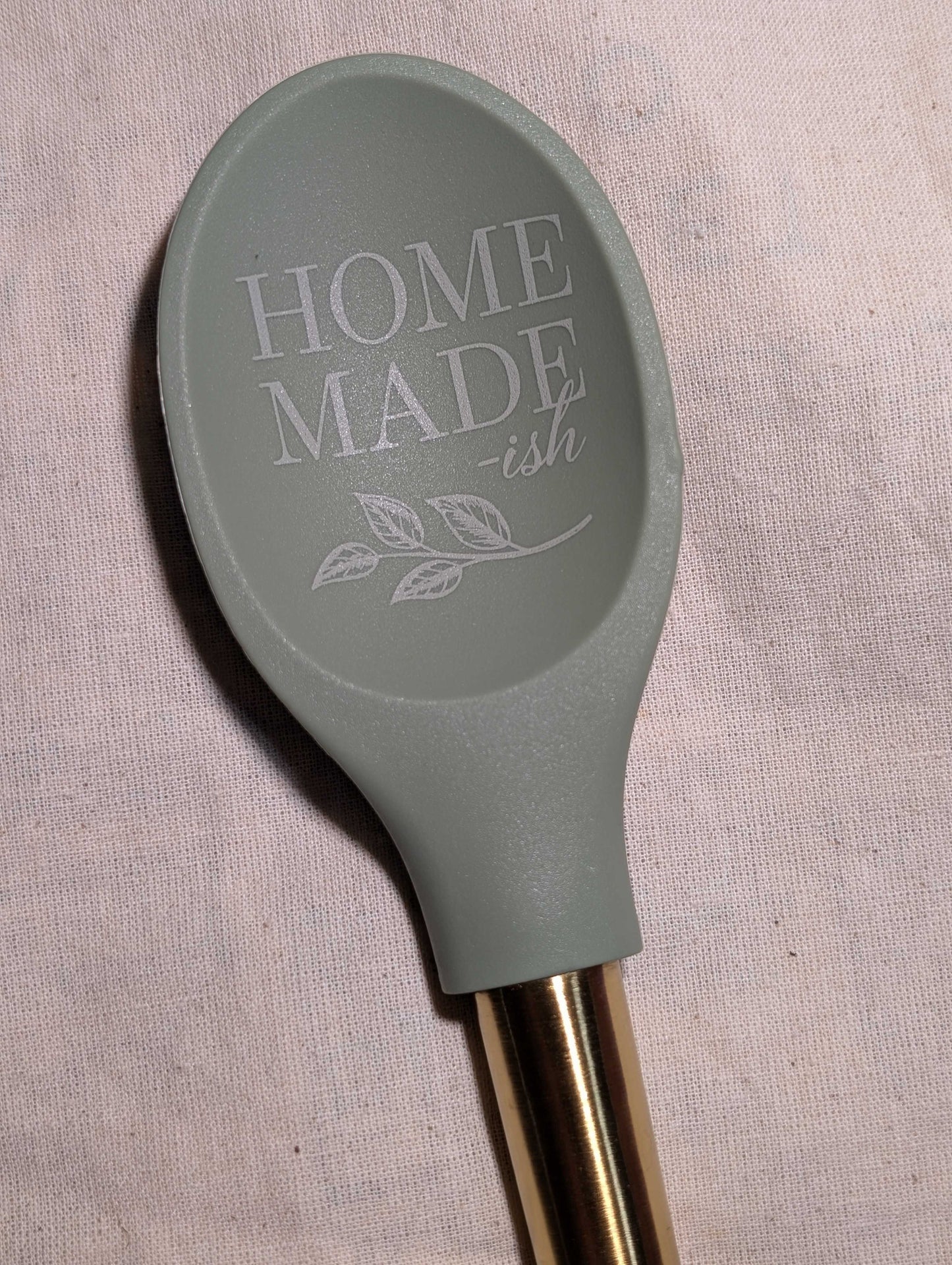 Metallic Gold Handle Silicone Spoon