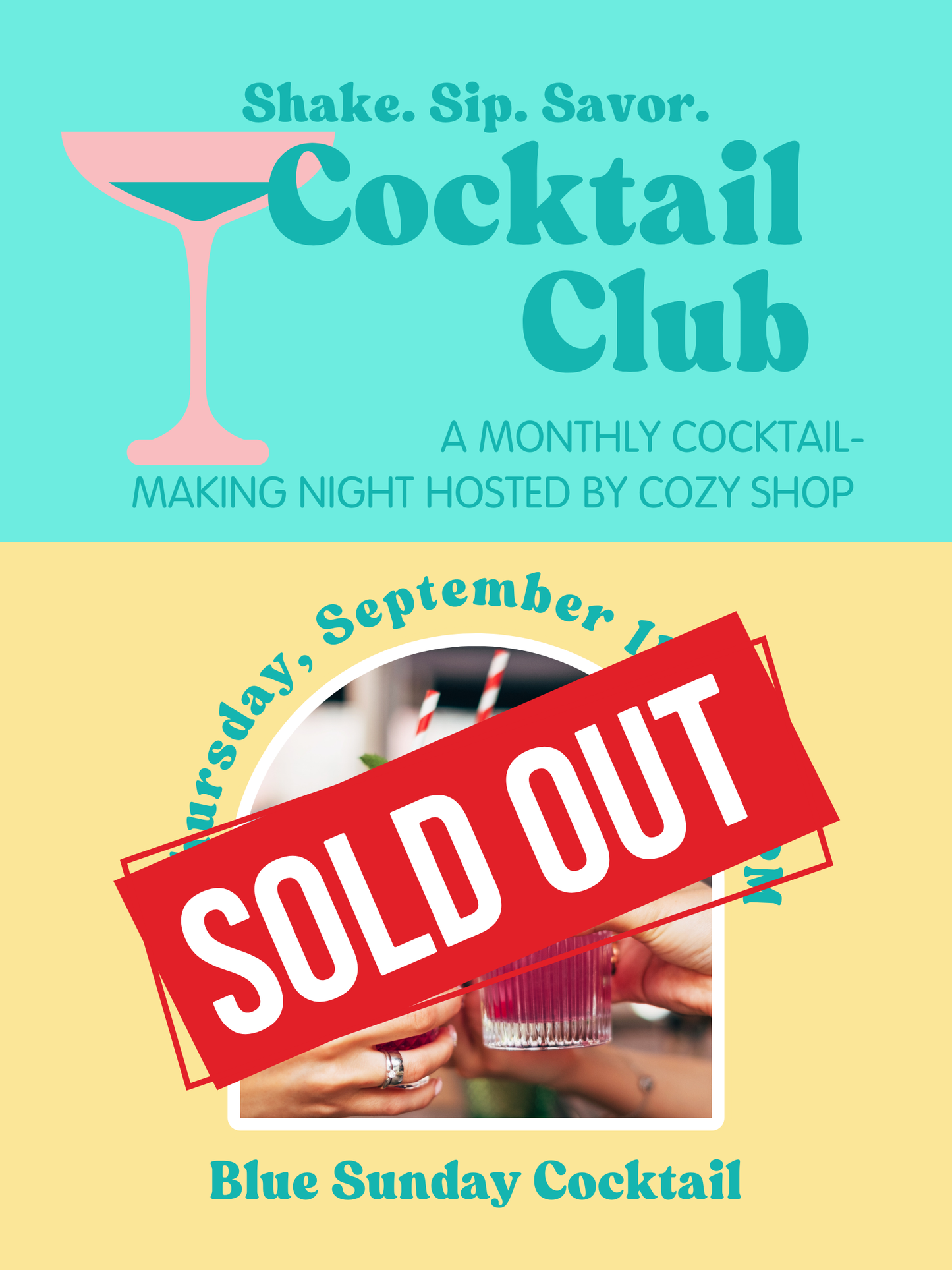 COCKTAIL CLUB | SEPTEMBER 11 | 6 - 7 PM