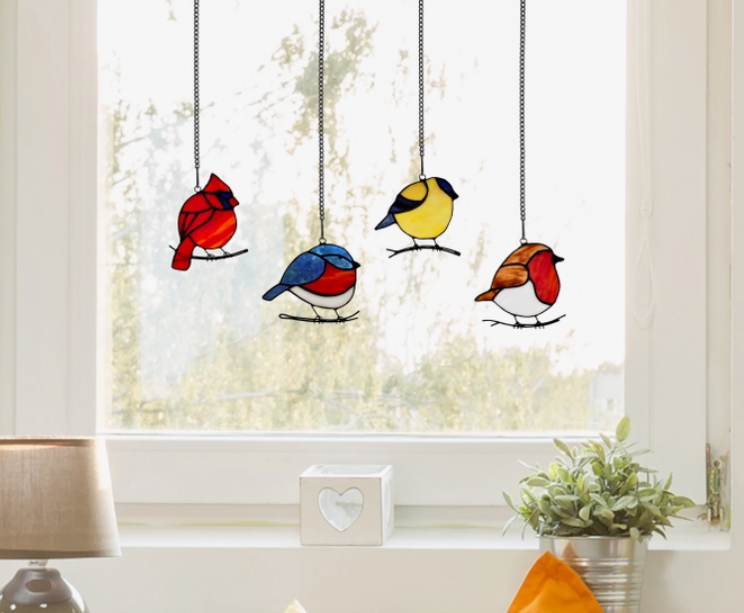 Stained Glass Birds