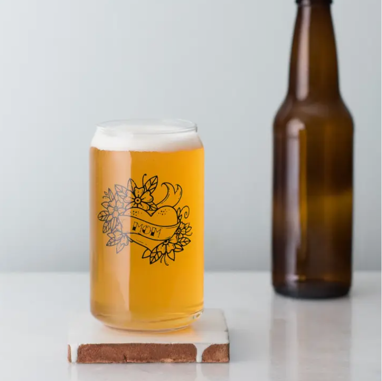 Classic Tattoo Glass Can in