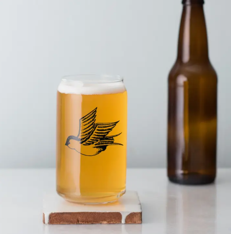Classic Tattoo Glass Can in