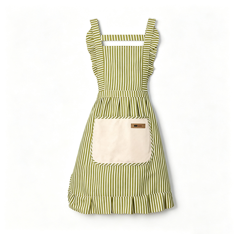 Ruffle Stripe Apron
