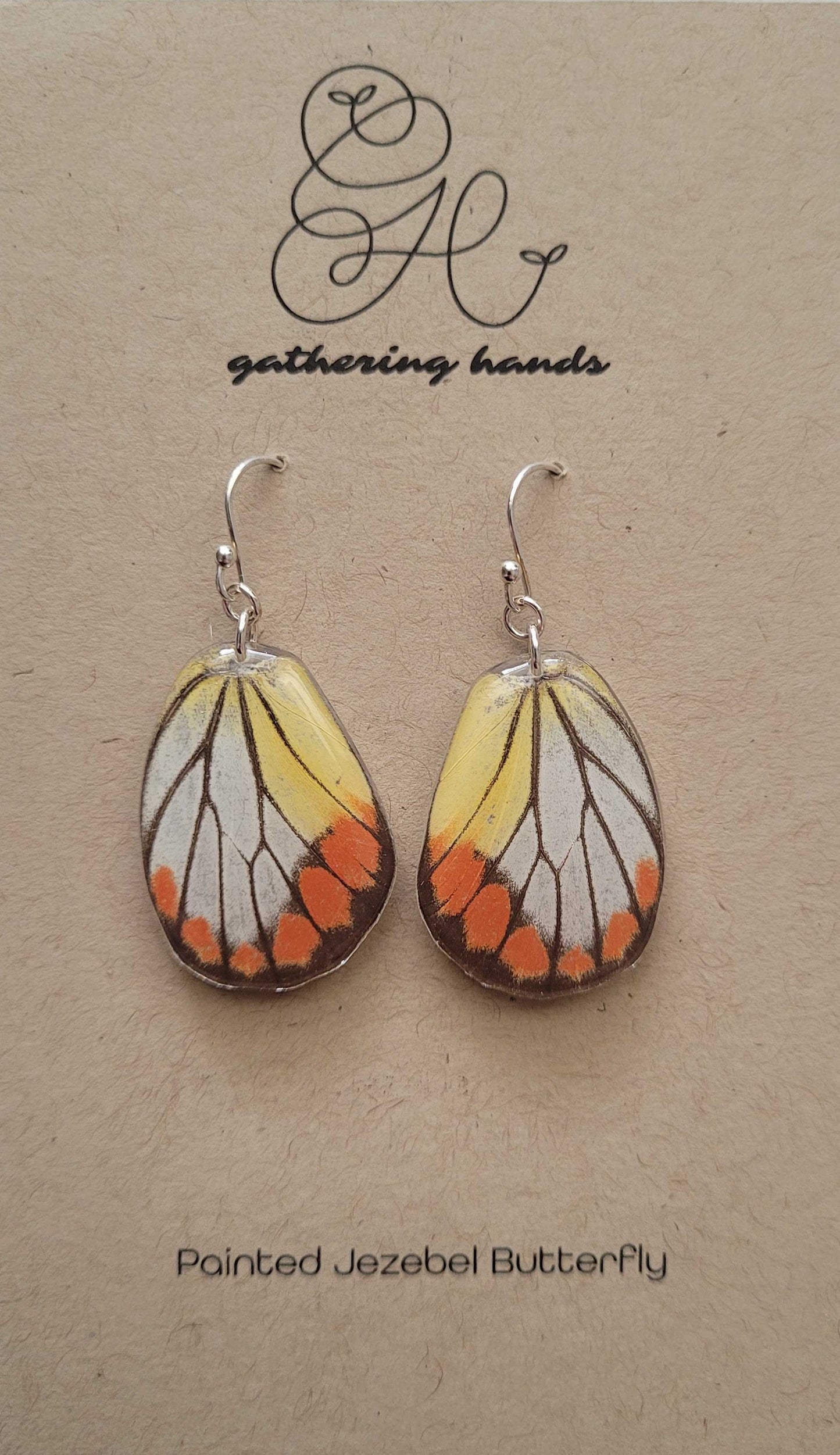 Painted Jezebel Hindwing Earrings