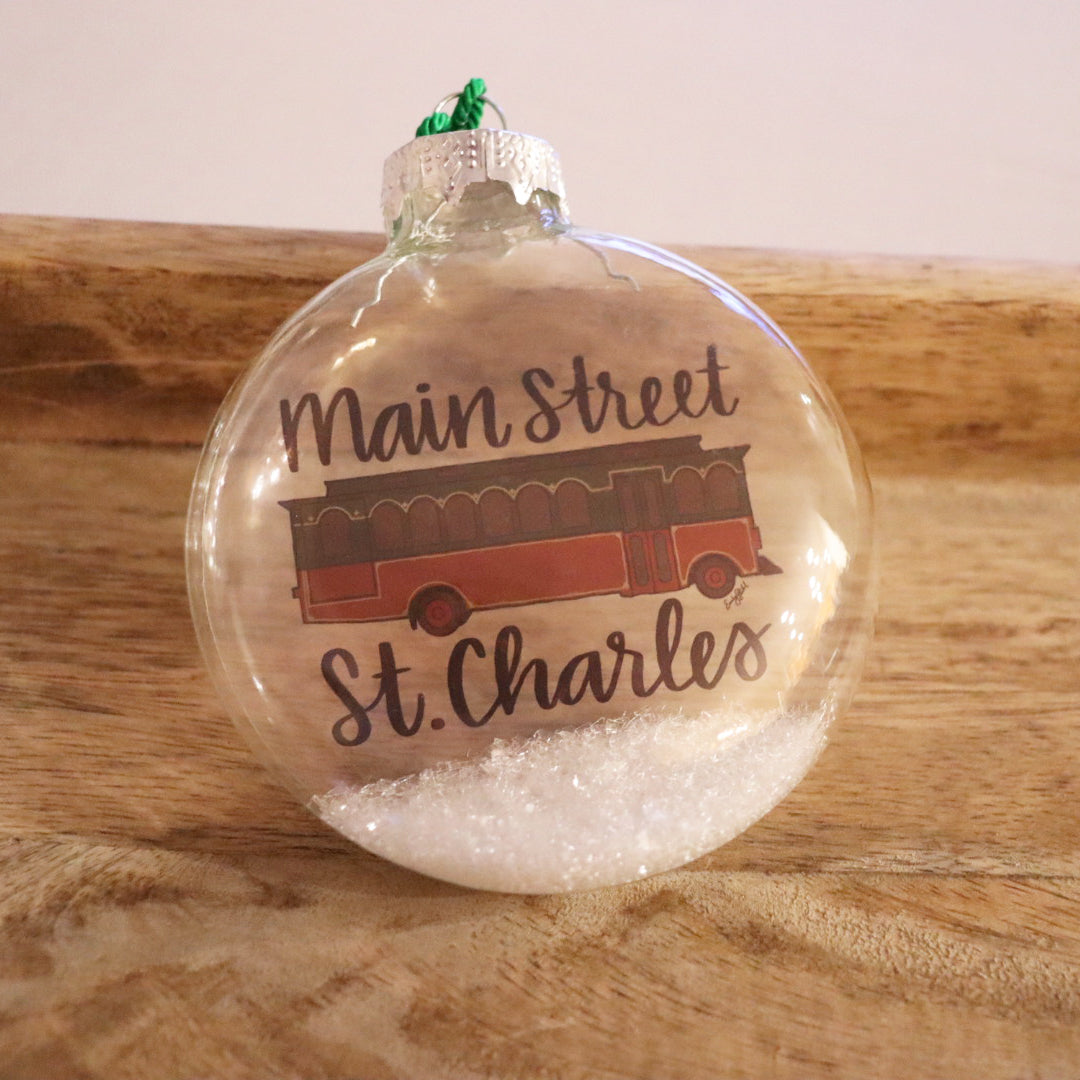 Trolley in the Snow Ornament
