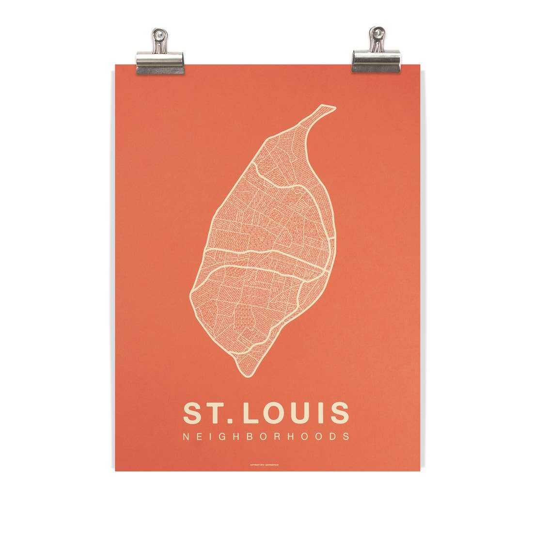 St. Louis Neighborhood Map  St. Louis Map Art Poster – Native Maps