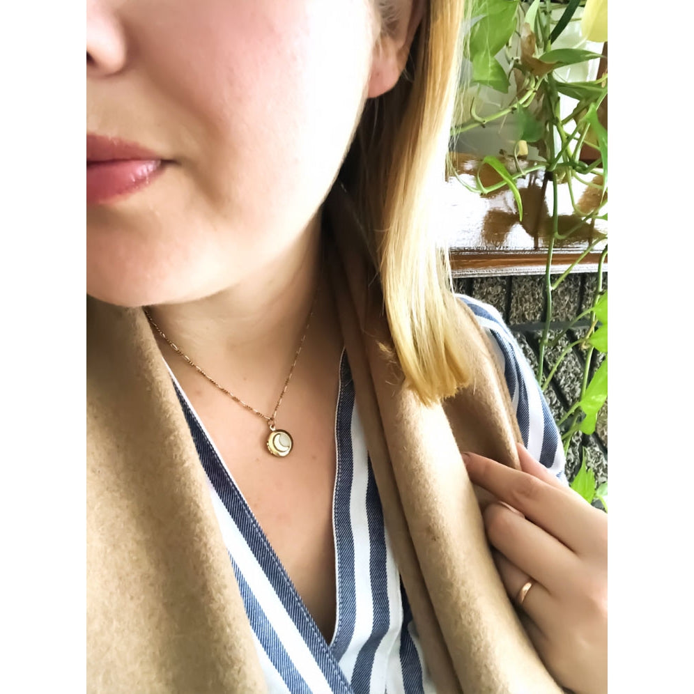 Moon Locket Necklace