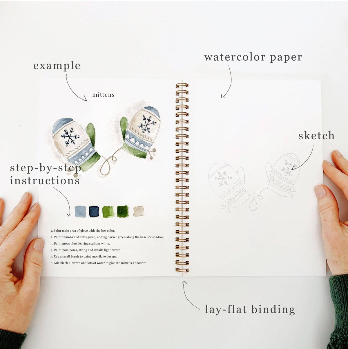 Winter Watercolor Painting Workbook