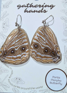 Portis Morpho Hindwing Butterfly Earrings