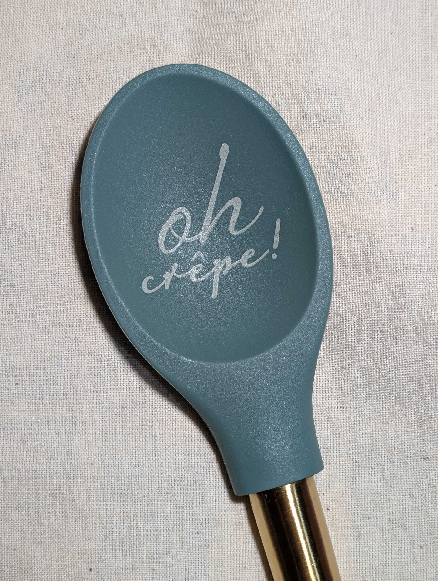 Metallic Gold Handle Silicone Spoon