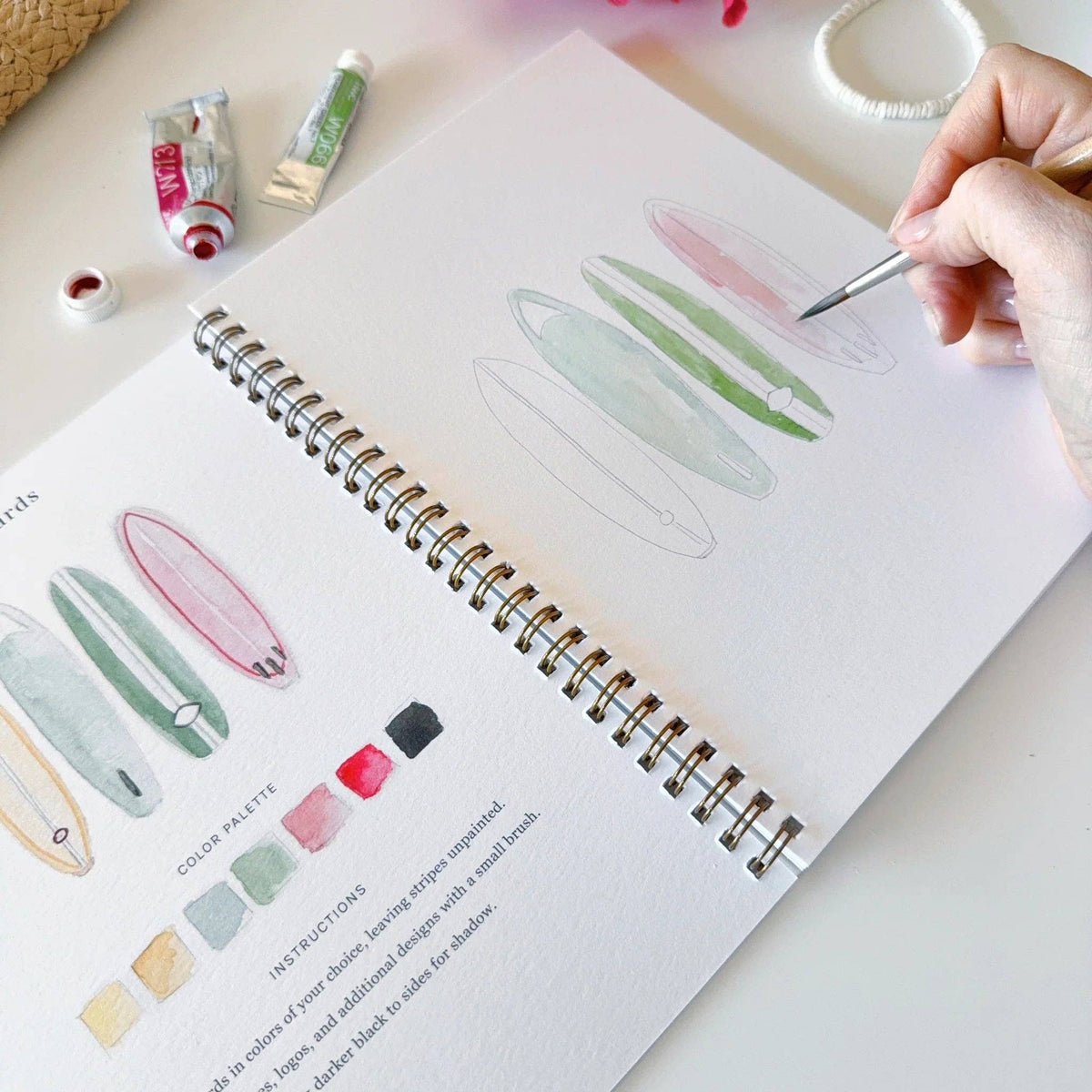 Tropical Watercolor Painting Workbook