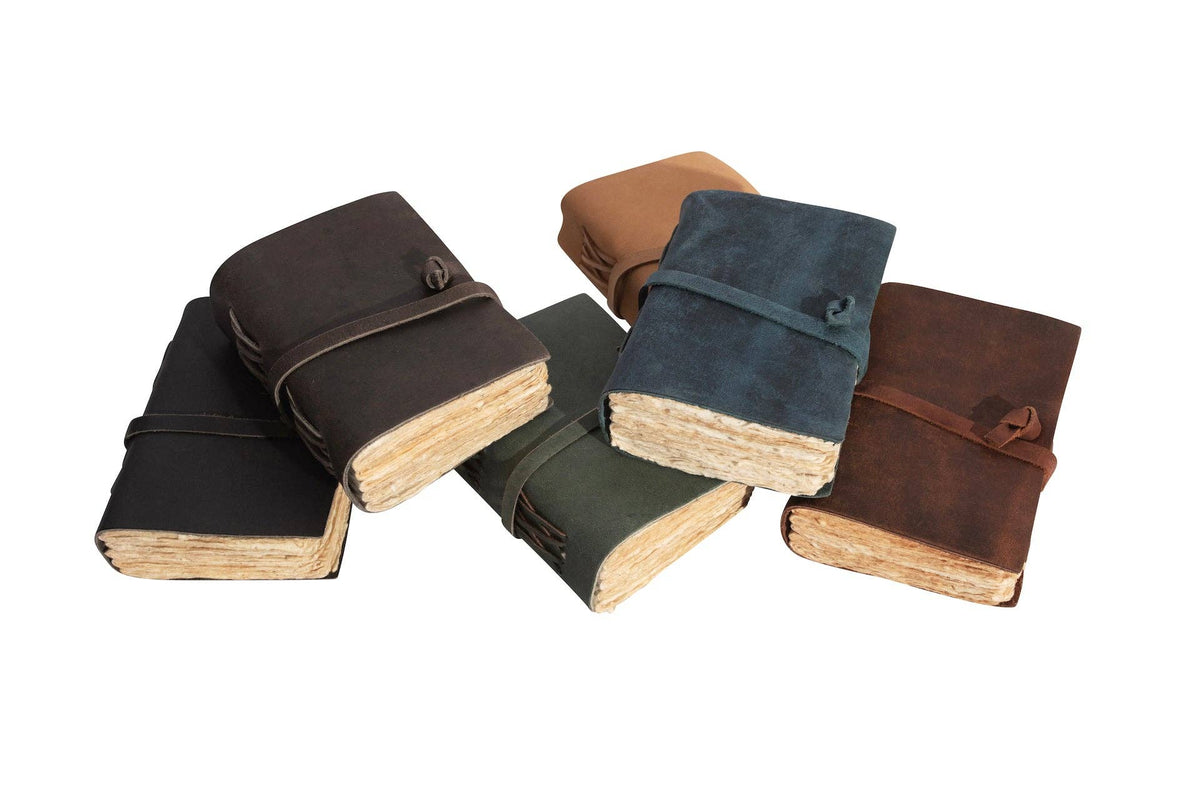 Mini Wrap Leather Journals, Assorted Colors