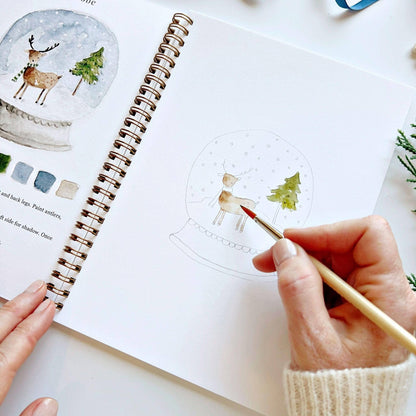 Winter Watercolor Painting Workbook