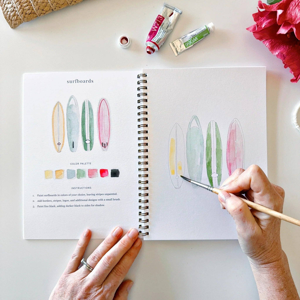 Tropical Watercolor Painting Workbook