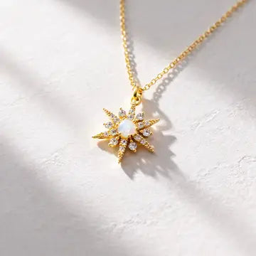 Opal Starburst Necklace
