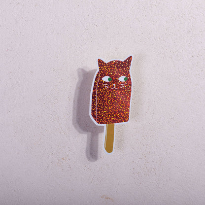 Glitter Catsicle Sticker