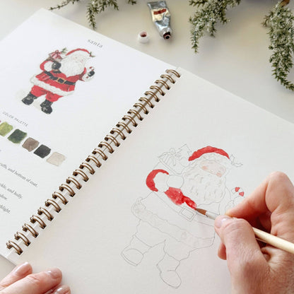Classic Christmas Watercolor Painting Workbook