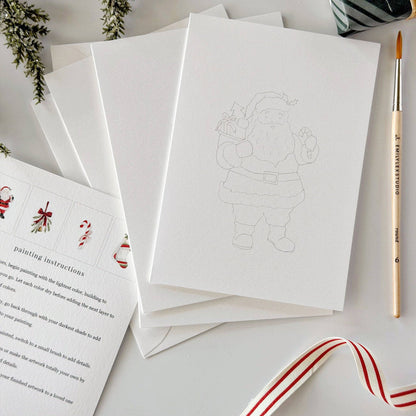 Classic Christmas Paintable Watercolor Notecard Set