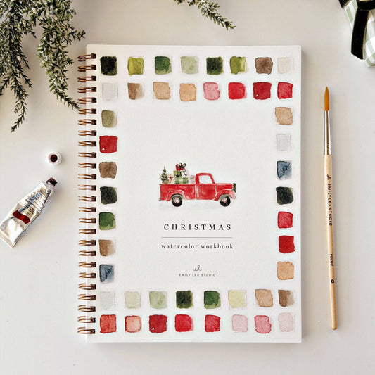 Classic Christmas Watercolor Painting Workbook