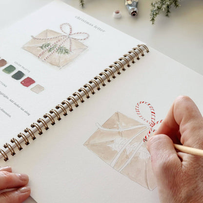 Classic Christmas Watercolor Painting Workbook