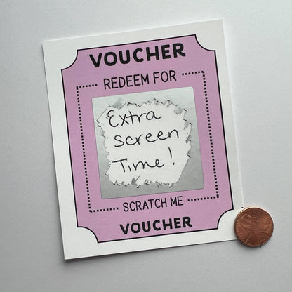 Reward Voucher Scratch off Cards