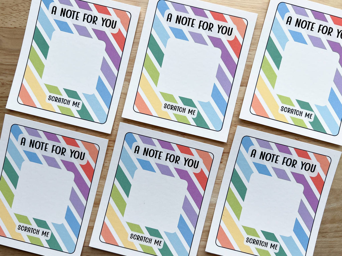 Rainbow Lunch Note Scratch off Cards
