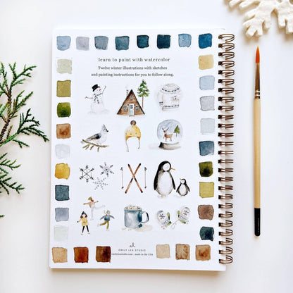 Winter Watercolor Painting Workbook