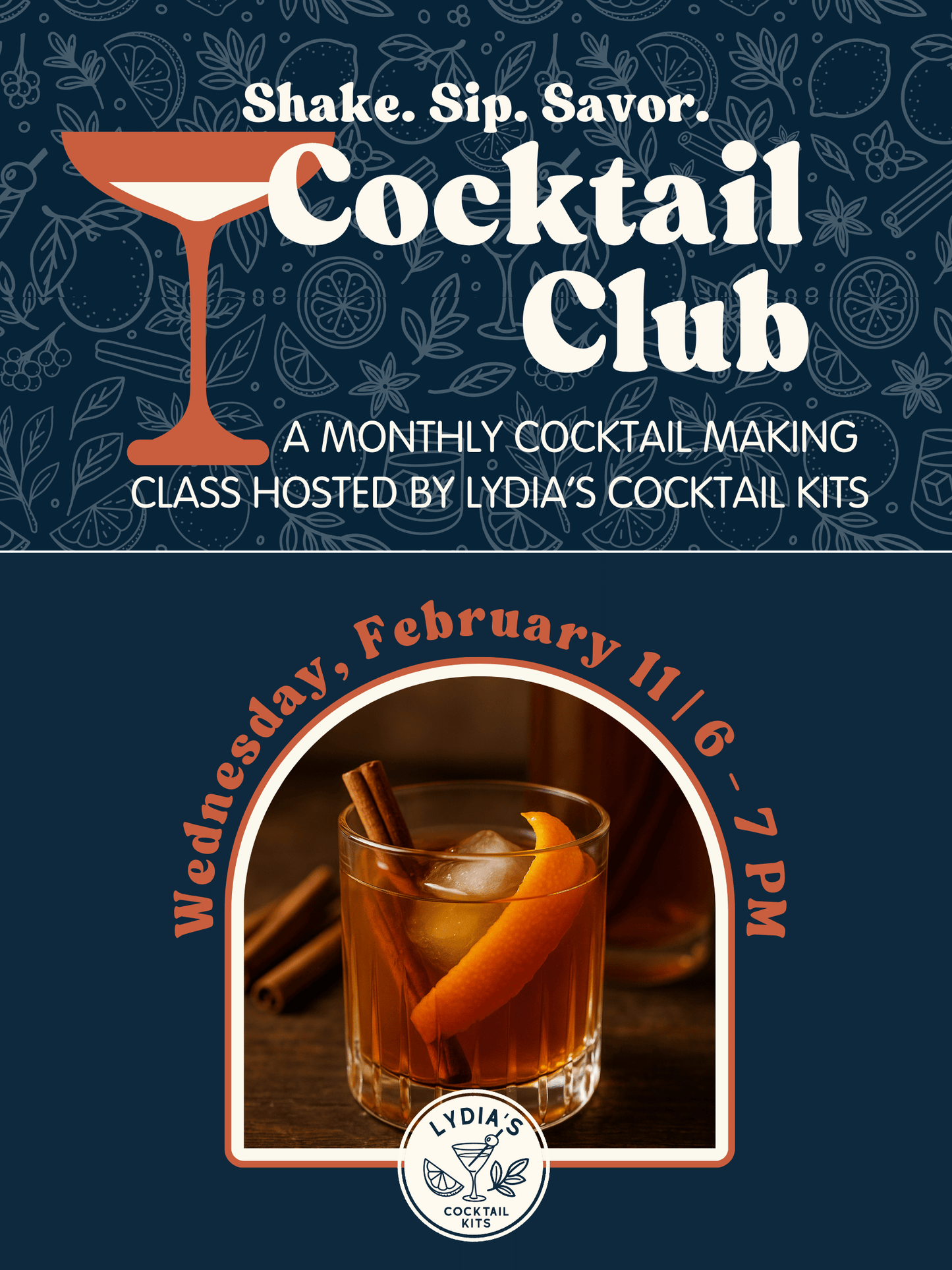 COCKTAIL CLUB | FEBRUARY 11 | 6 - 7 PM