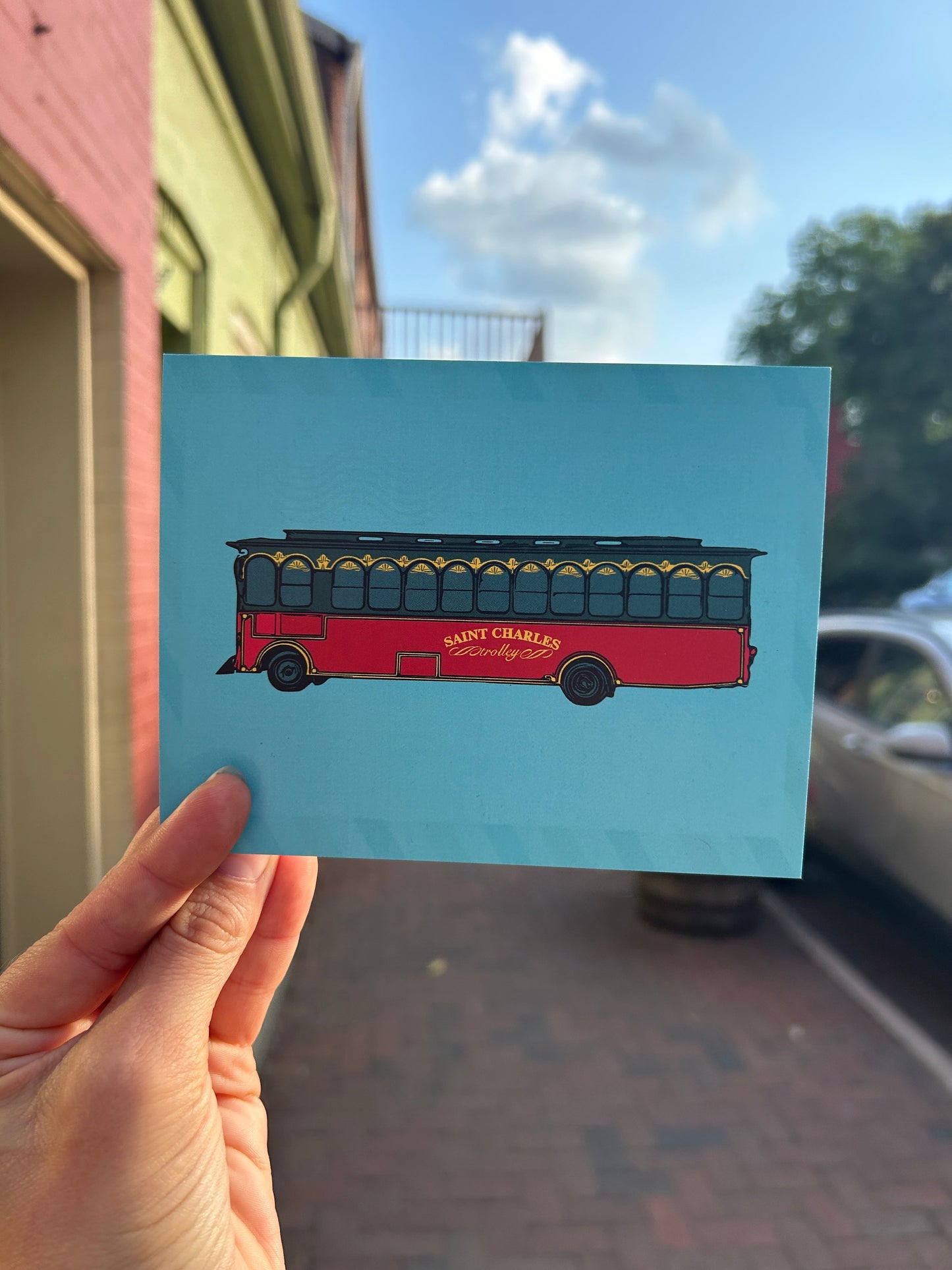 St. Charles Trolly Postcard