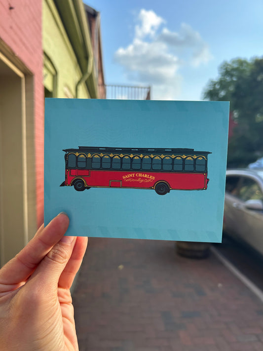 St. Charles Trolly Postcard