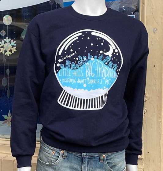 Main Street St. Charles Snow Globe Sweatshirt