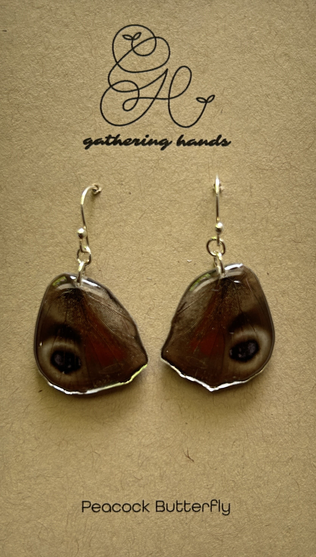Peacock Butterfly Hindwing Earrings