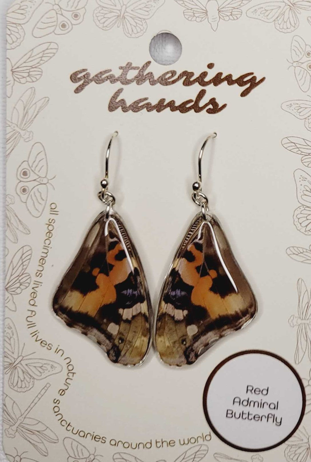 Red Admiral Forewing Earrings