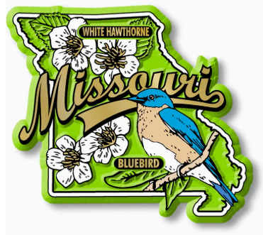 Missouri State Flower/Bird Magnet