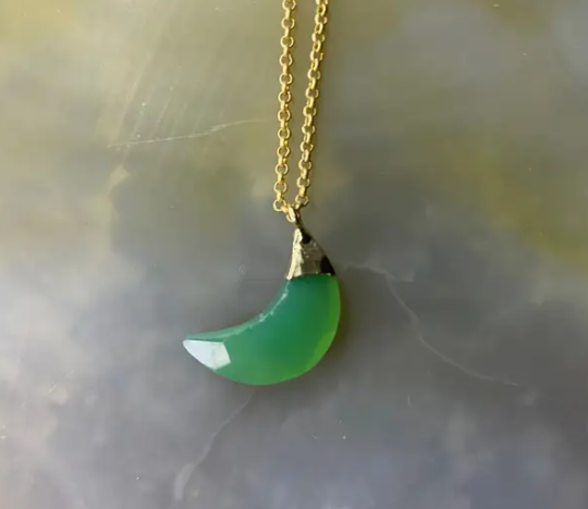 Crescent Moon Stone Necklaces