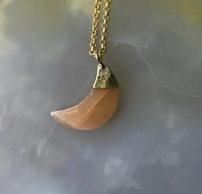 Crescent Moon Stone Necklaces