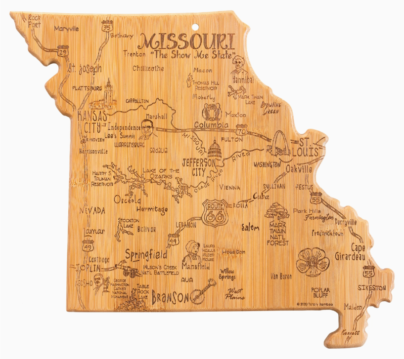 Destination Missouri Bamboo Cutting and Serving Board