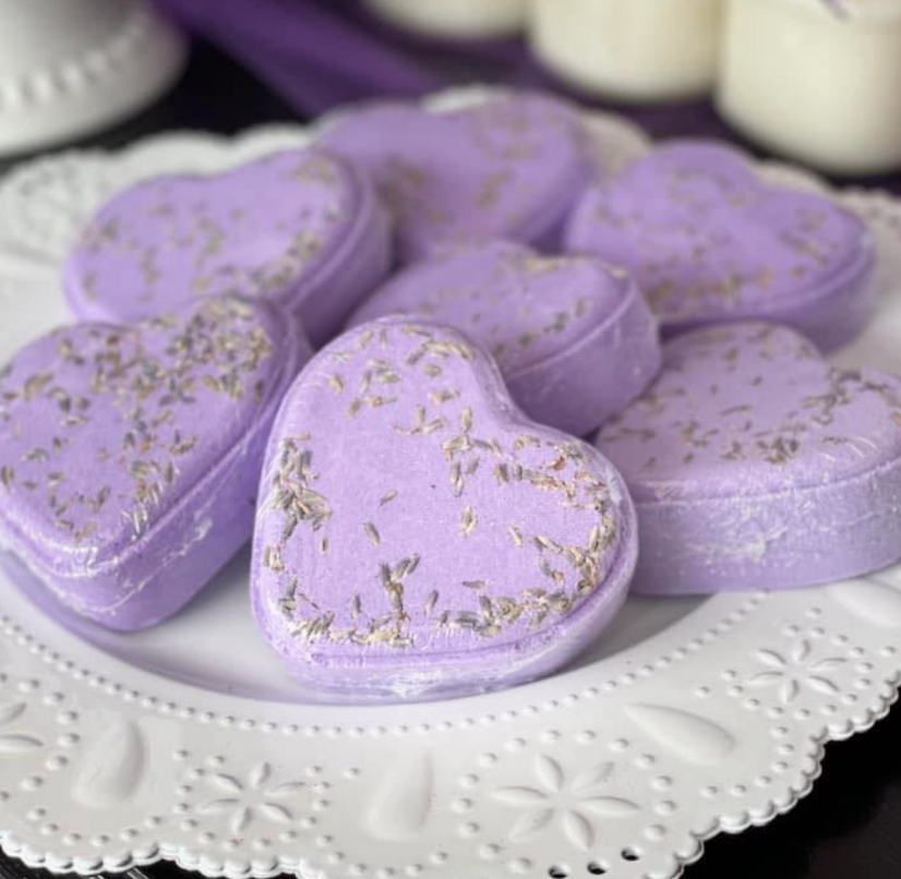 Lavender Heart Bath Bomb