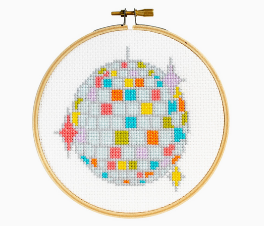Disco Ball Cross Stitch Kit