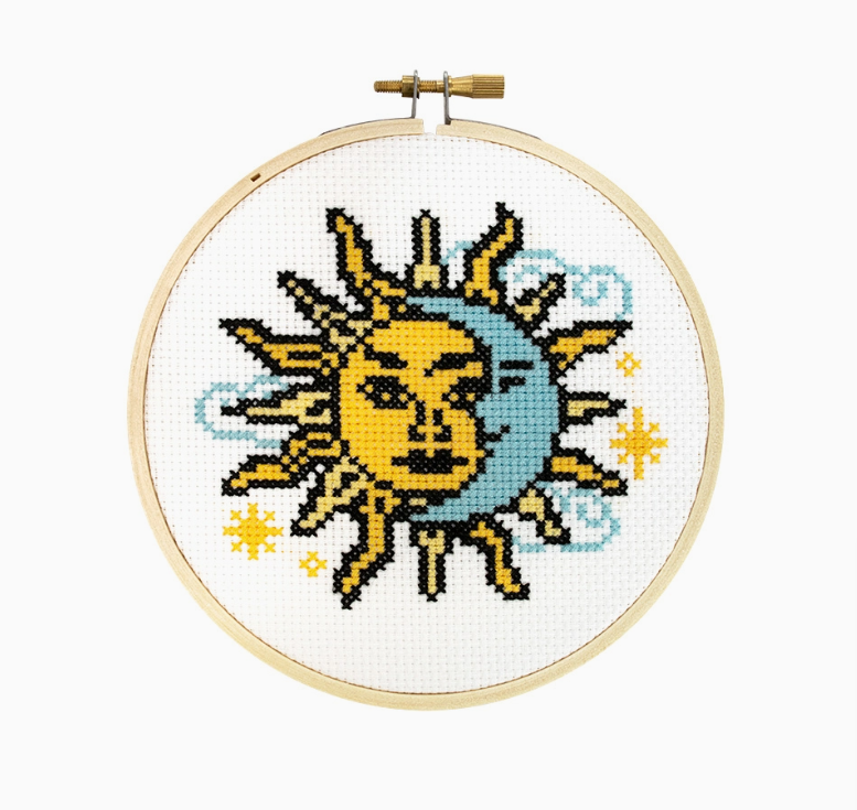 Sun and Moon Cross Stitch Kit