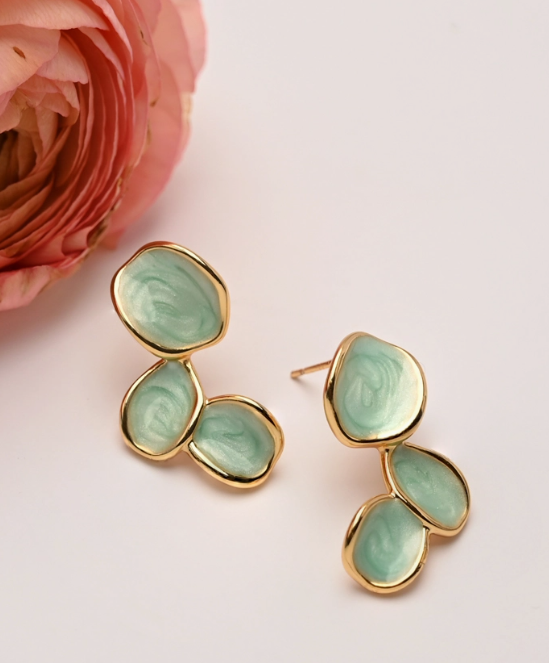 Hope Echo Earrings in Mint