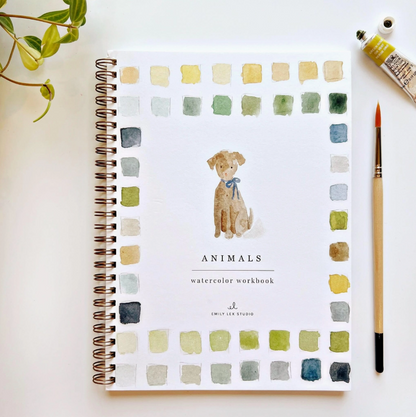 Animals Watercolor Painting Workbook