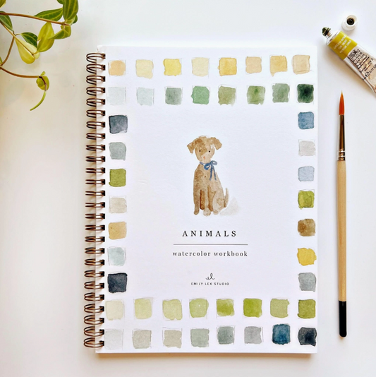 Animals Watercolor Painting Workbook