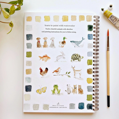 Animals Watercolor Painting Workbook