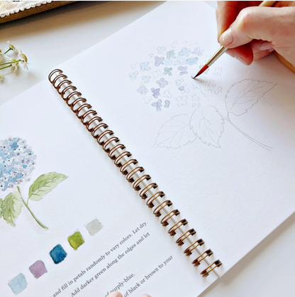 Flowers Watercolor Painting Workbook