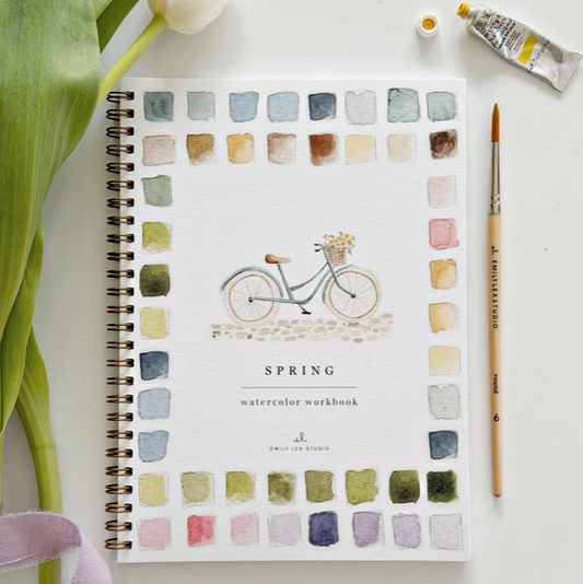 Spring Watercolor Painting Workbook