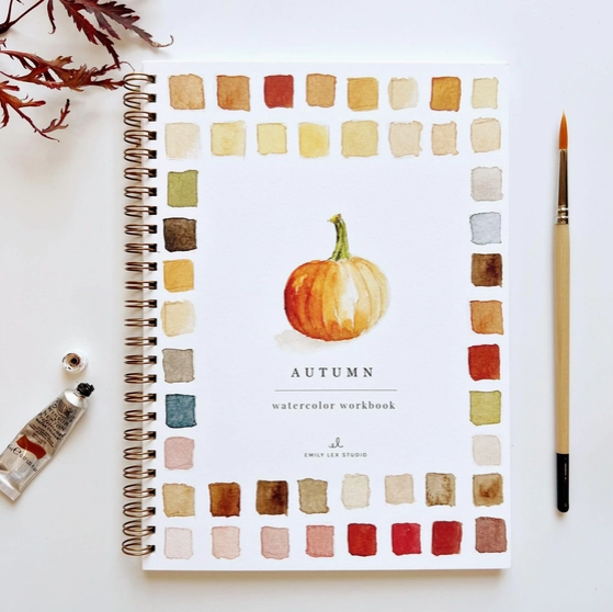 Autumn Watercolor Painting Workbook