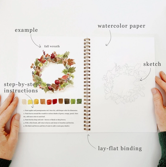 Autumn Watercolor Painting Workbook