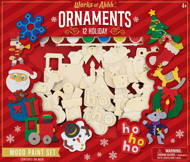 Holiday Ornament Wood Craft & Paint Kit