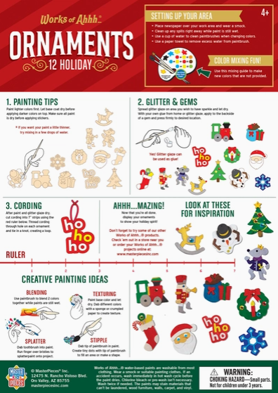 Holiday Ornament Wood Craft & Paint Kit